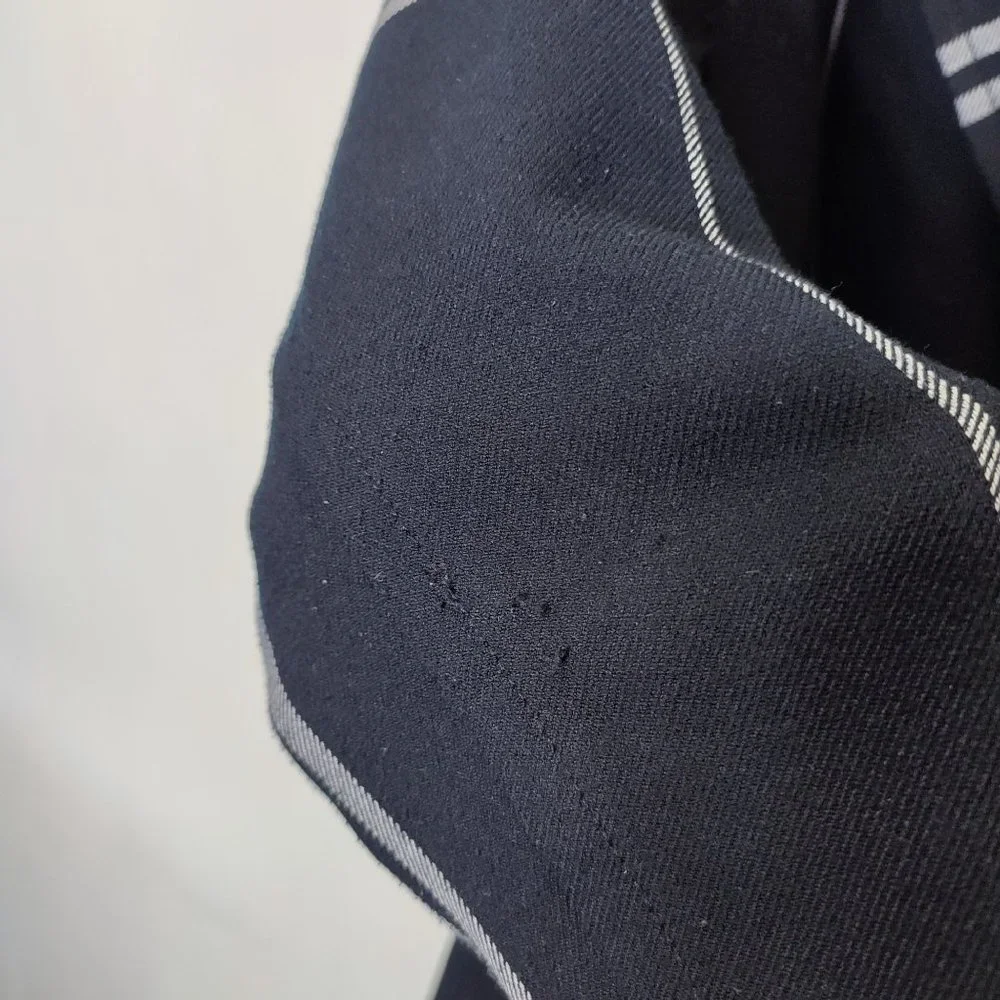 Club Monaco plaid coat dark blue white lines - Picture 6 of 13